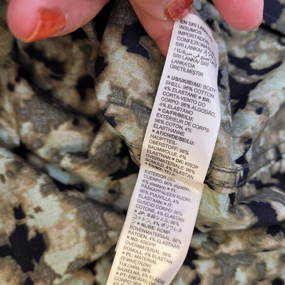 Goothreads Men's Standard-Fit Short Sleeve Poplin Shirt Green Abstract Camo XL - Picture 8 of 10